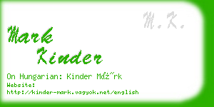 mark kinder business card